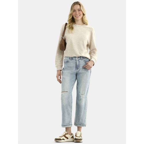 Time and Tru Soft Relaxed Fit Crew Neck Pullover Sweater In White Women’s Sz XXL - Picture 1 of 5